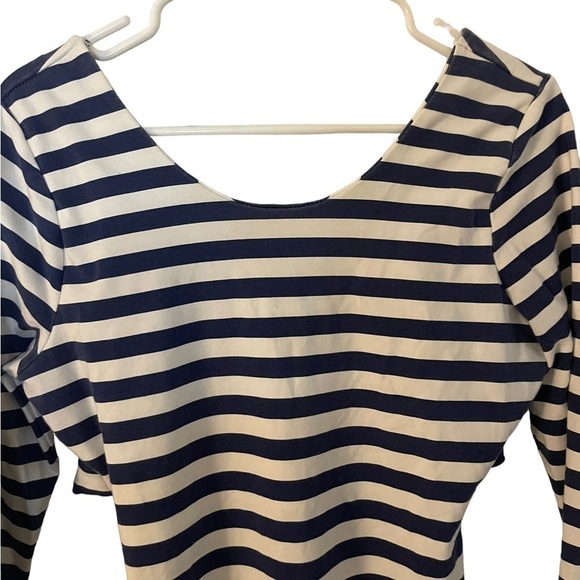 Billabong Dance With Me Blue and White Striped Dress Large - Picture 3 of 9